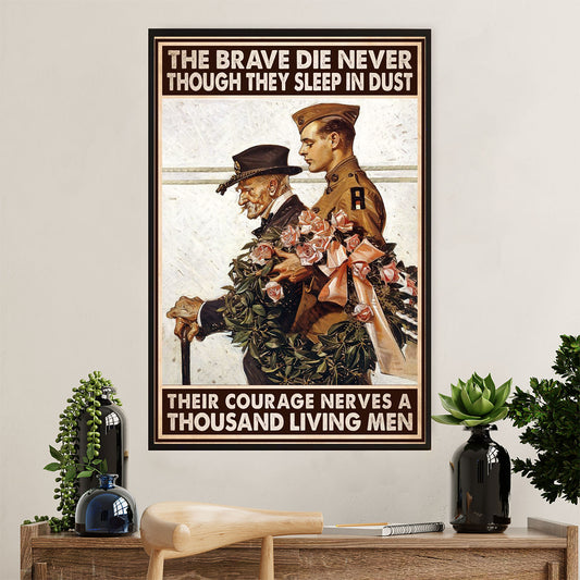 US Army Military Canvas Wall Art | US Veteran | American Independence Day Gift for Soldiers