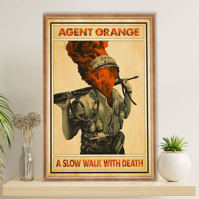 US Army Military Poster Wall Art | Agent Orange | American Independence Day Gift for Soldiers