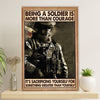 US Army Military Poster Wall Art | Being A Soilder | American Independence Day Gift for Soldiers