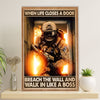 US Army Military Canvas Wall Art | When Life Closes A Door | American Independence Day Gift for Soldiers