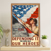 US Army Military Canvas Wall Art | Bring Back Our Heroes | American Independence Day Gift for Soldiers