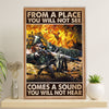 US Army Military Canvas Wall Art | Will Not Hear | American Independence Day Gift for Soldiers