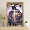 US Army Military Canvas Wall Art | God Bless | American Independence Day Gift for Soldiers
