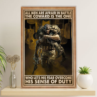 US Army Military Canvas Wall Art | His Sense Of Duty | American Independence Day Gift for Soldiers