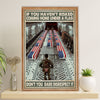 US Army Military Poster Wall Art | US Flag Memorial | American Independence Day Gift for Soldiers