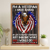 US Army Military Poster Wall Art | Veteran US Flag | American Independence Day Gift for Soldiers