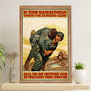 US Army Military Poster Wall Art | Brothers | American Independence Day Gift for Soldiers