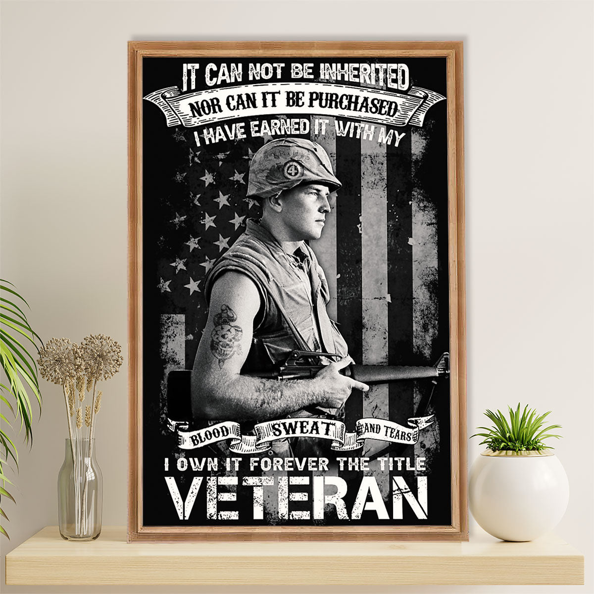 US Army Military Poster Wall Art | US Veteran | American Independence Day Gift for Soldiers