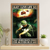 US Army Military Poster Wall Art | When Death Comes | American Independence Day Gift for Soldiers