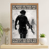 US Army Military Poster Wall Art | Protect Our World | American Independence Day Gift for Soldiers