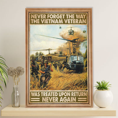 US Army Military Poster Wall Art | The Vietnam Veteran | American Independence Day Gift for Soldiers