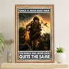 US Army Military Poster Wall Art | A Man Sees War | American Independence Day Gift for Soldiers
