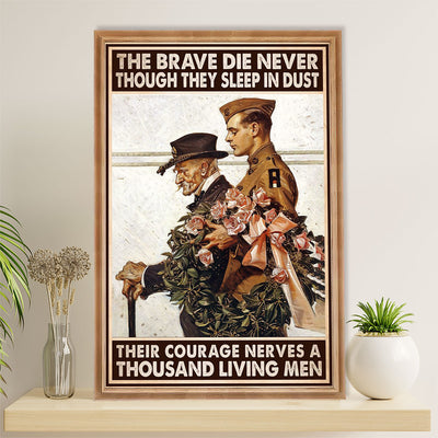 US Army Military Poster Wall Art | US Veteran | American Independence Day Gift for Soldiers