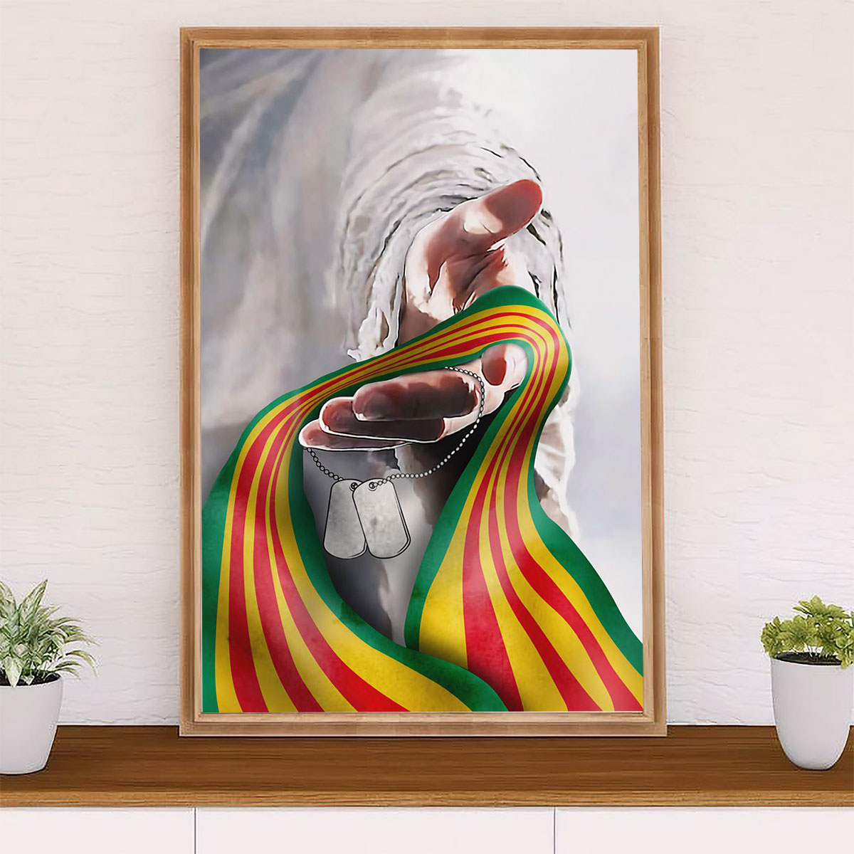 US Army Military Poster Wall Art | Vietnam Veteran Flag | American Independence Day Gift for Soldiers