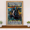 US Army Military Poster Wall Art | Vietnam Veteran | American Independence Day Gift for Soldiers