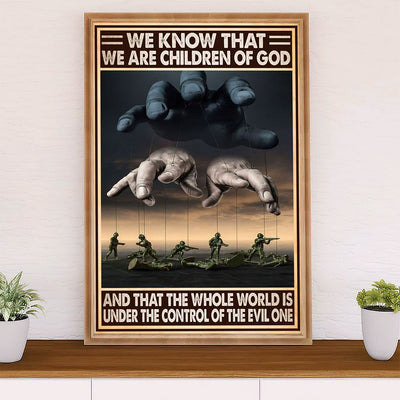 US Army Military Poster Wall Art | Children Of God | American Independence Day Gift for Soldiers