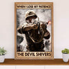 US Army Military Poster Wall Art | Lose My Patience | American Independence Day Gift for Soldiers