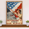 US Army Military Poster Wall Art | Bring Back Our Heroes | American Independence Day Gift for Soldiers