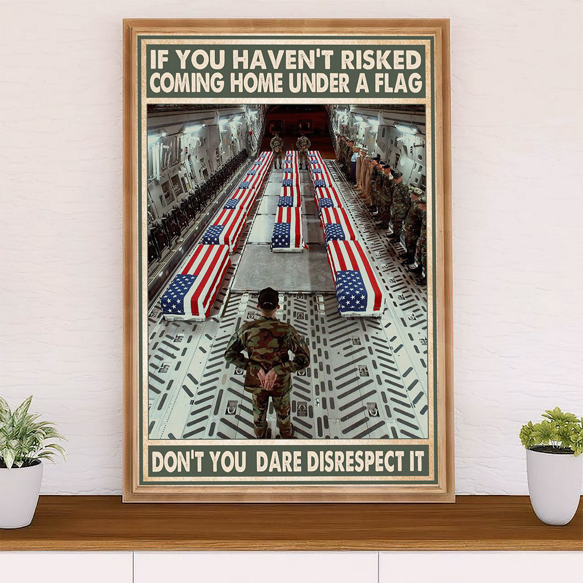 US Army Military Poster Wall Art | US Flag Memorial | American Independence Day Gift for Soldiers