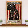 US Army Military Poster Wall Art | Die For My Rights | American Independence Day Gift for Soldiers