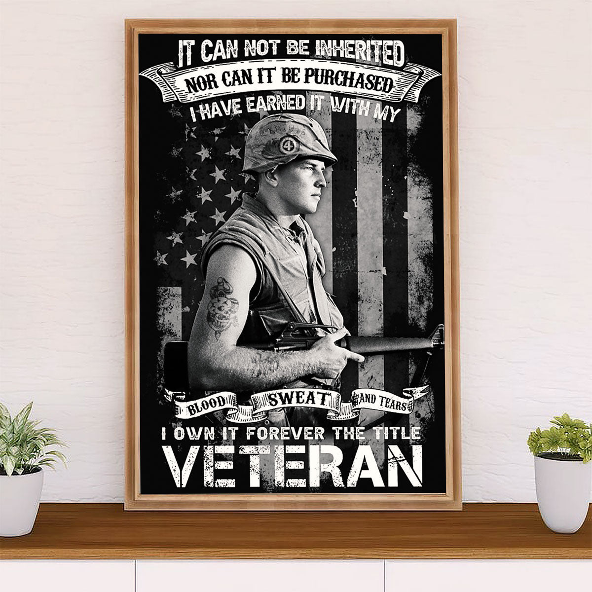 US Army Military Poster Wall Art | US Veteran | American Independence Day Gift for Soldiers