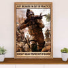 US Army Military Poster Wall Art | Out Of Practice | American Independence Day Gift for Soldiers