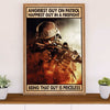 US Army Military Canvas Wall Art | Happiest Guy In A Firefight | American Independence Day Gift for Soldiers