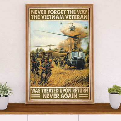 US Army Military Poster Wall Art | The Vietnam Veteran | American Independence Day Gift for Soldiers