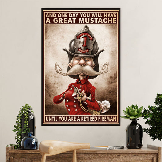 Firefighter Pride Poster Wall Art | Retired Fireman | American Independence Day Gift for Fireman