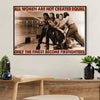Firefighter Pride Canvas Wall Art | Women Are Not Created Equal | American Independence Day Gift for Fireman