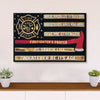 Firefighter Pride Canvas Wall Art | Firefighter's Prayer | American Independence Day Gift for Fireman