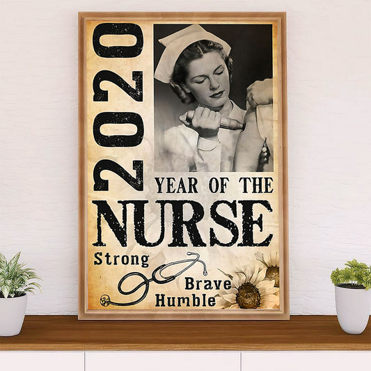 Nurse Poster | 2020 Year Of The Nurse | Wall Art Gift for Woman Nurse, Female Nursing