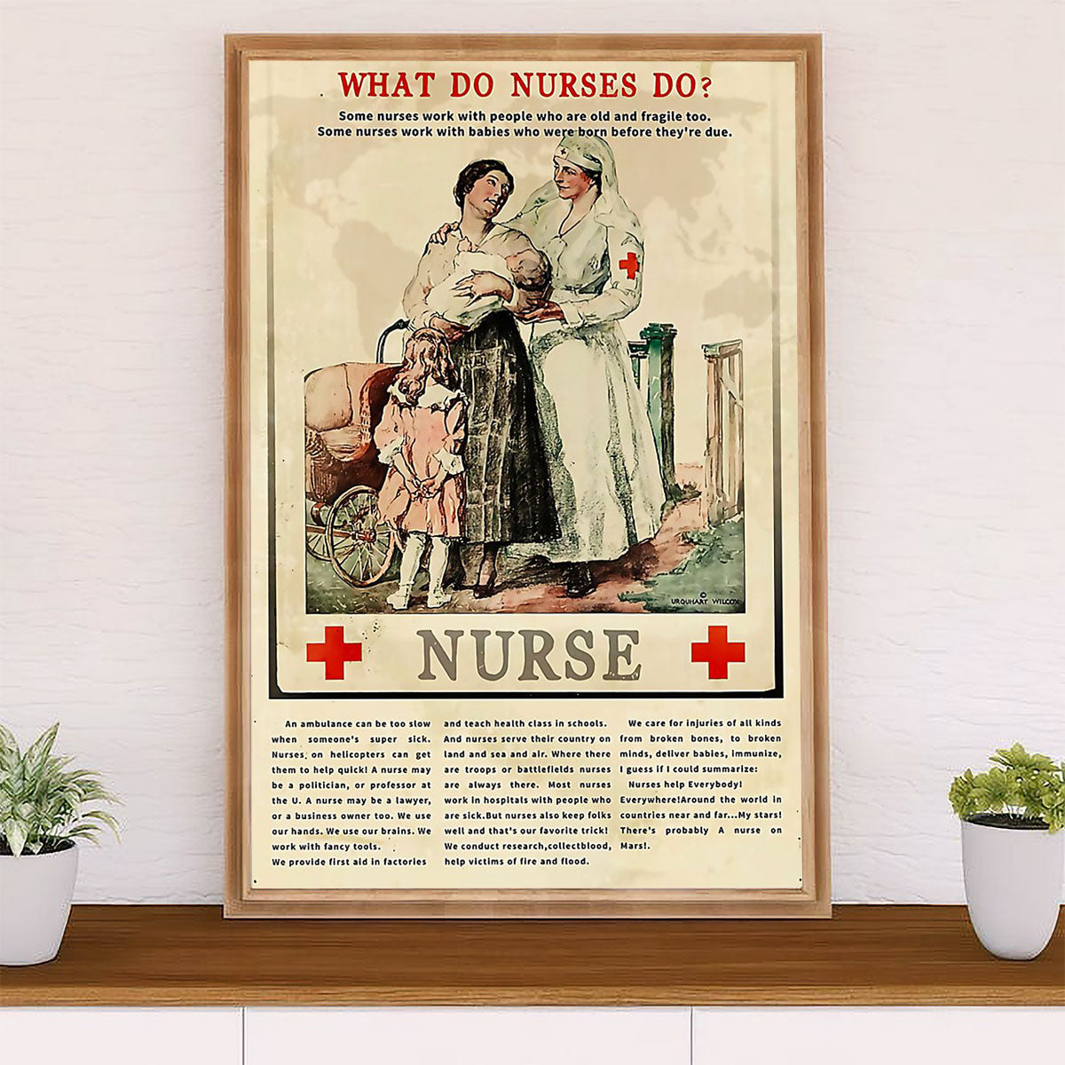 Nurse Canvas Wall Art Prints | What Do Nurses Do | Gift for Woman Nurse, Female Nursing