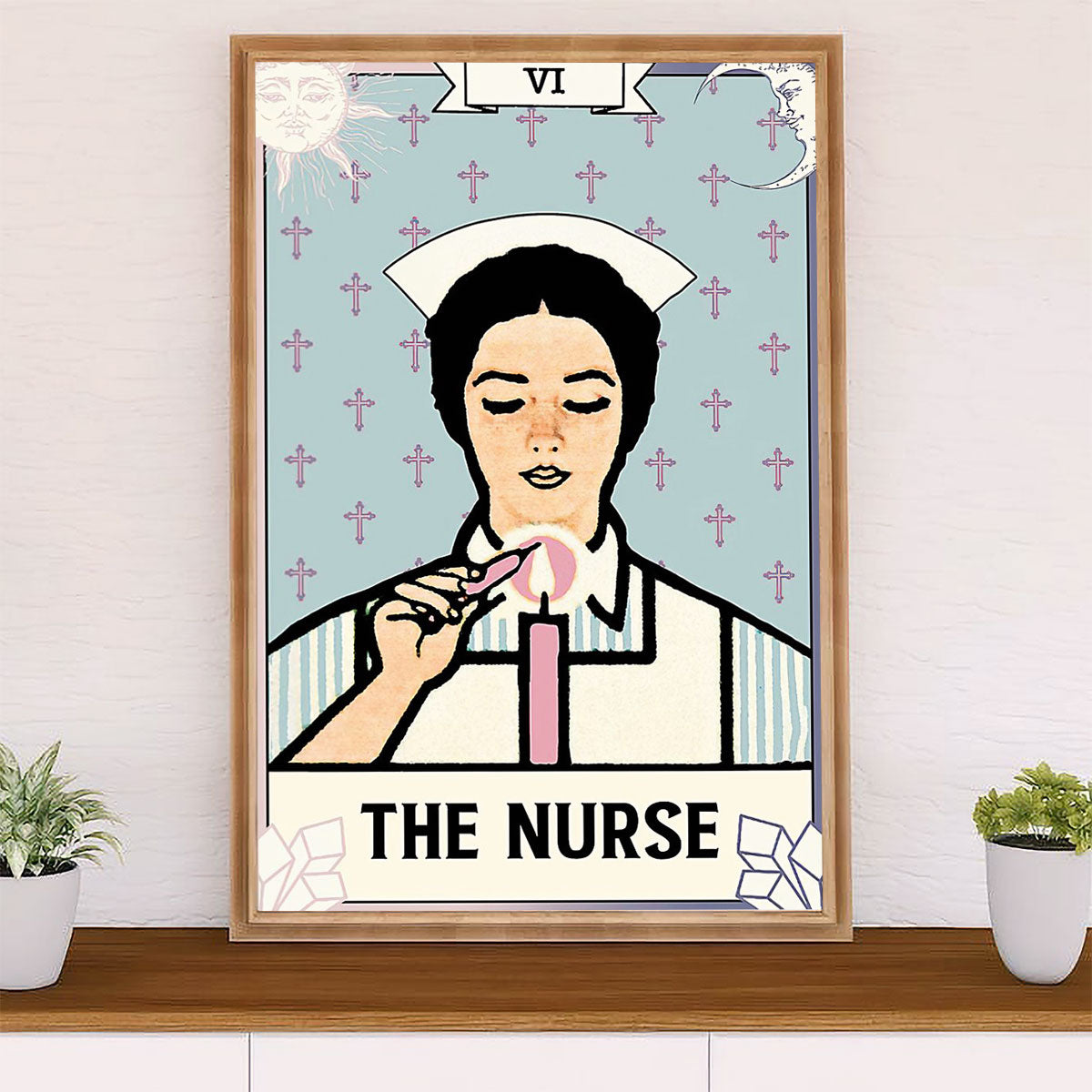 Nurse Poster | Tarot Card: The Nurse | Wall Art Gift for Woman Nurse, Female Nursing
