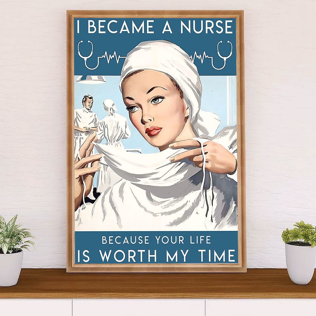 Nurse Canvas Wall Art Prints | I Became A Nurse | Gift for Woman Nurse, Female Nursing