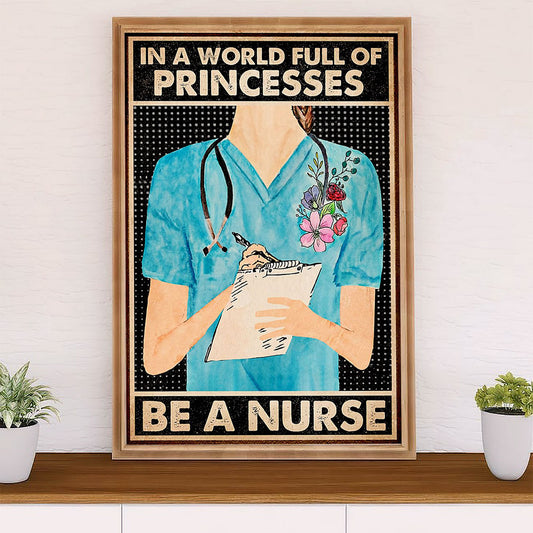 Nurse Canvas Wall Art Prints | Be A Nurse | Gift for Woman Nurse, Female Nursing