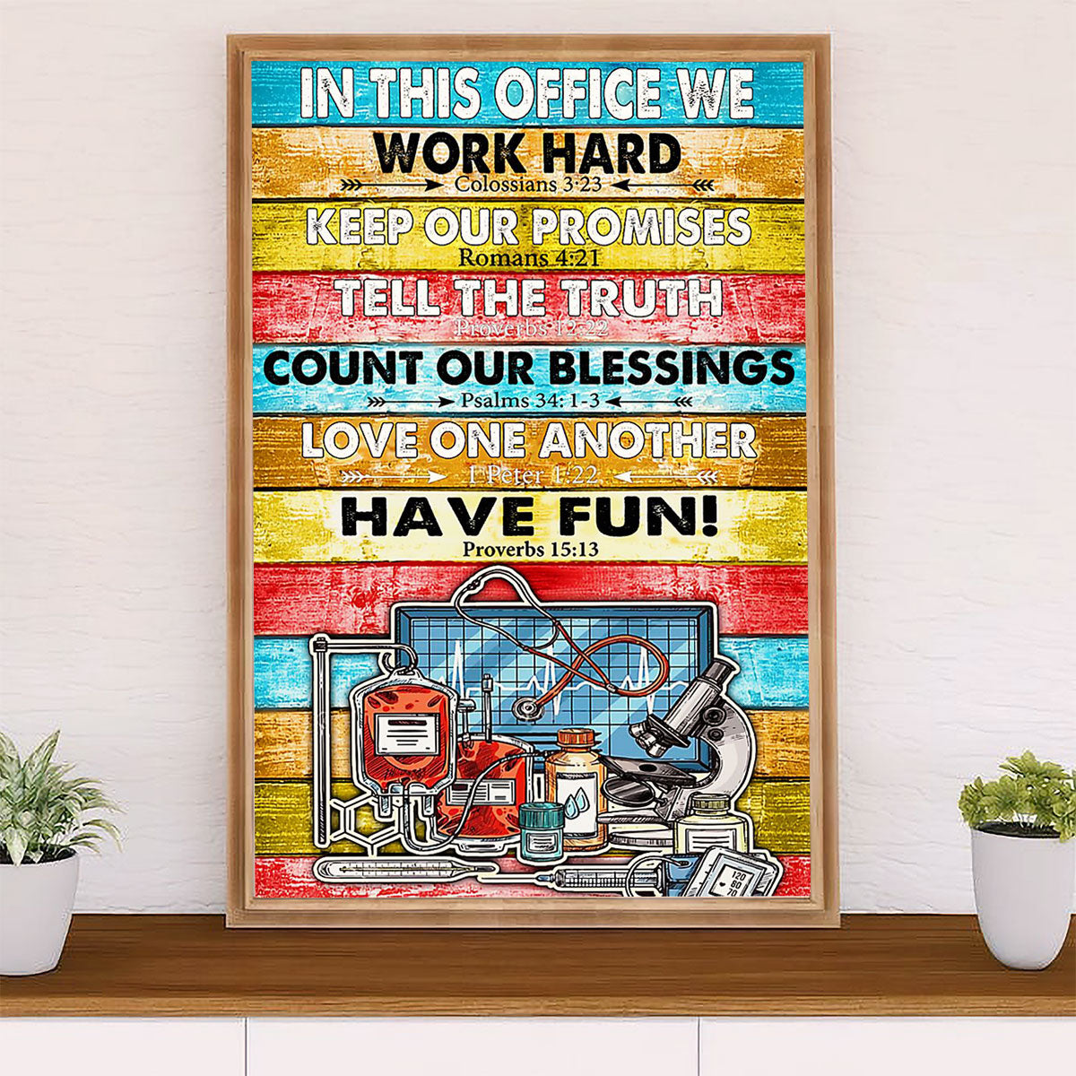 Nurse Canvas Wall Art Prints | In This Office | Gift for Woman Nurse, Female Nursing