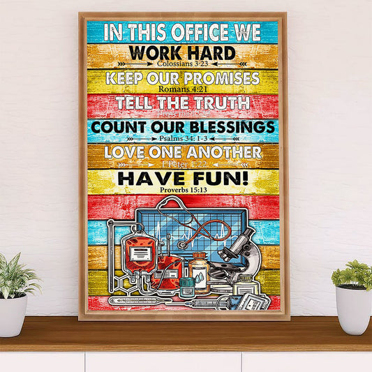 Nurse Canvas Wall Art Prints | In This Office | Gift for Woman Nurse, Female Nursing