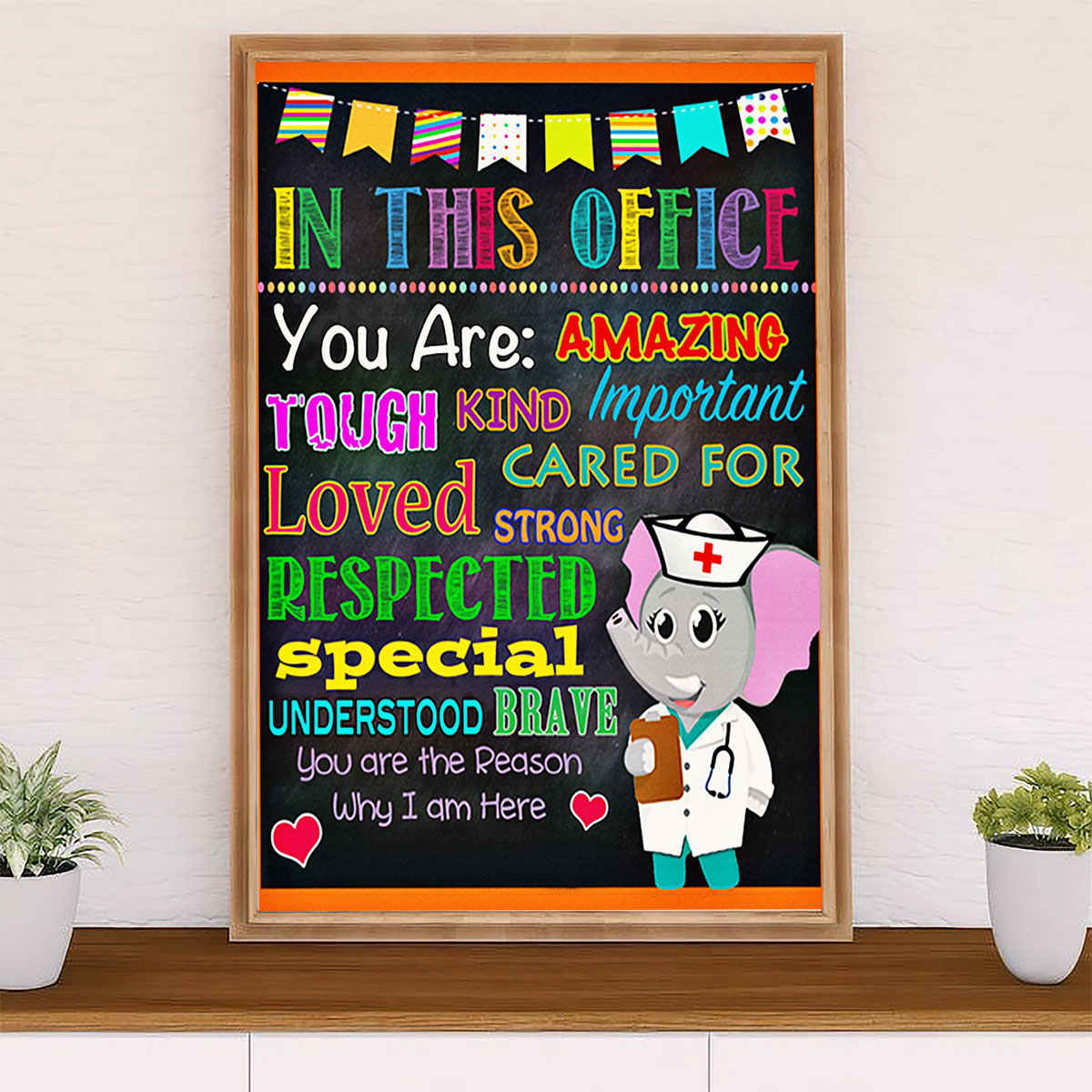 Nurse Canvas Wall Art Prints | In This Office | Gift for Woman Nurse, Female Nursing