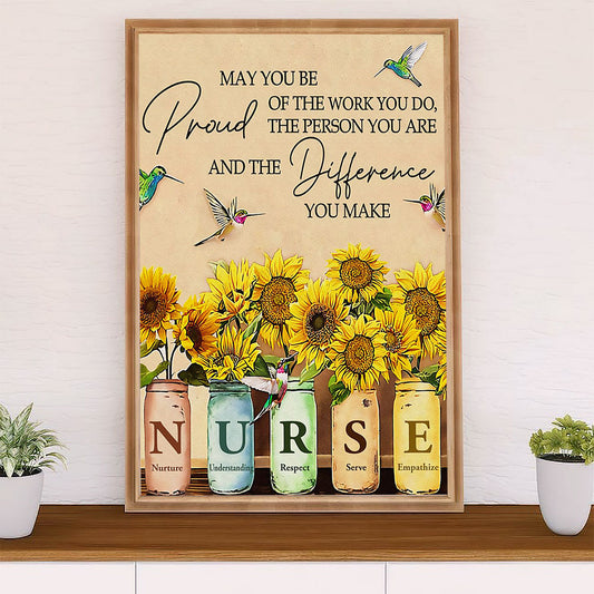 Nurse Canvas Wall Art Prints | Nurse Pride | Gift for Woman Nurse, Female Nursing