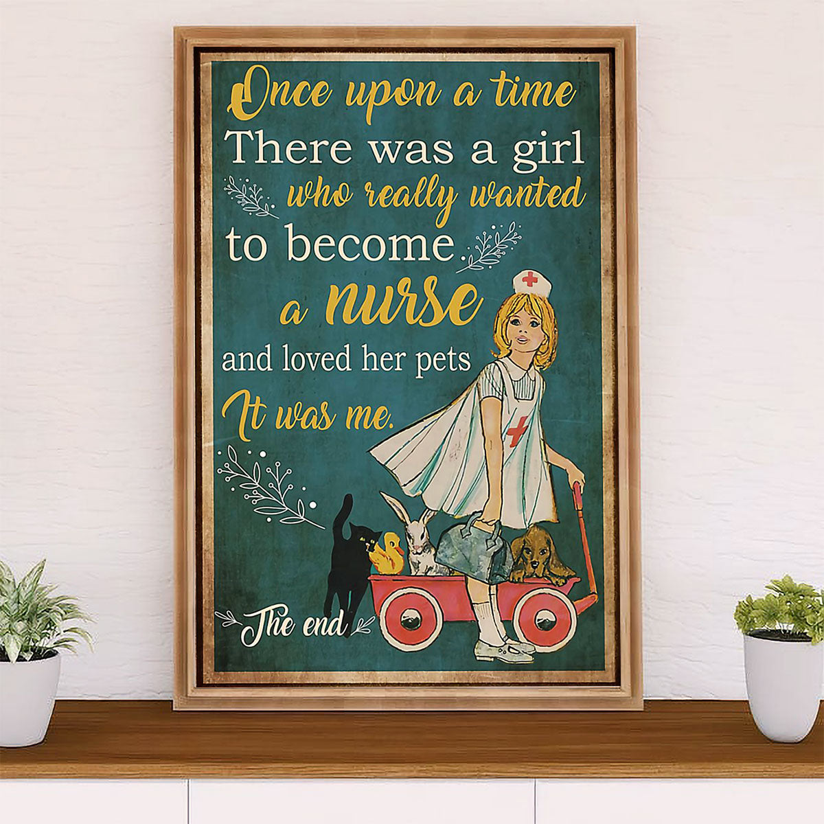 Nurse Poster | Girl Becomes A Nurse | Wall Art Gift for Woman Nurse, Female Nursing
