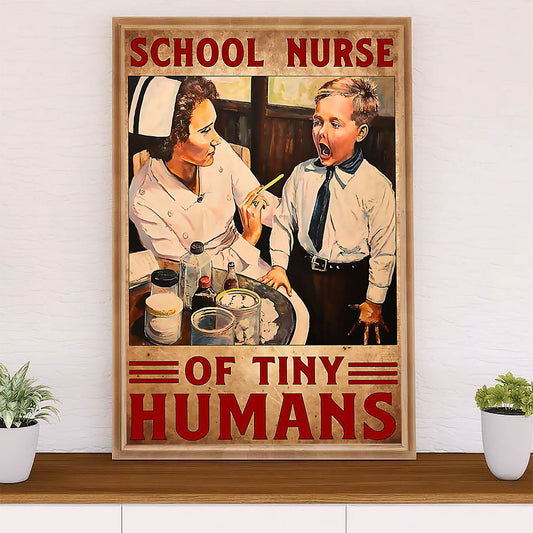 Nurse Canvas Wall Art Prints | School Nurse | Gift for Woman Nurse, Female Nursing