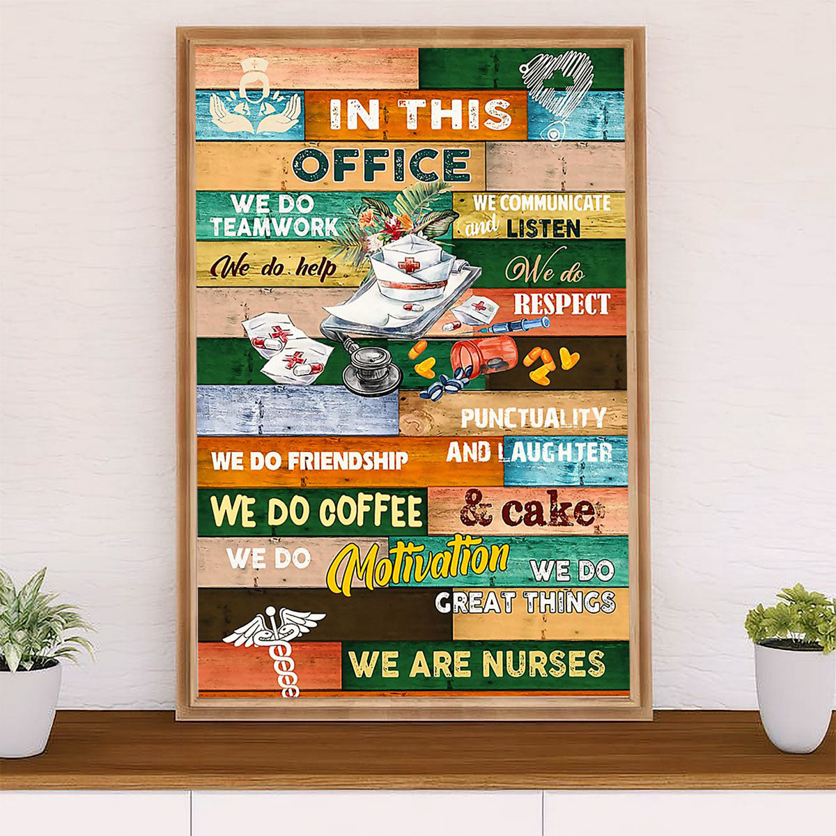 Nurse Poster | We Are Nurses | Wall Art Gift for Woman Nurse, Female Nursing