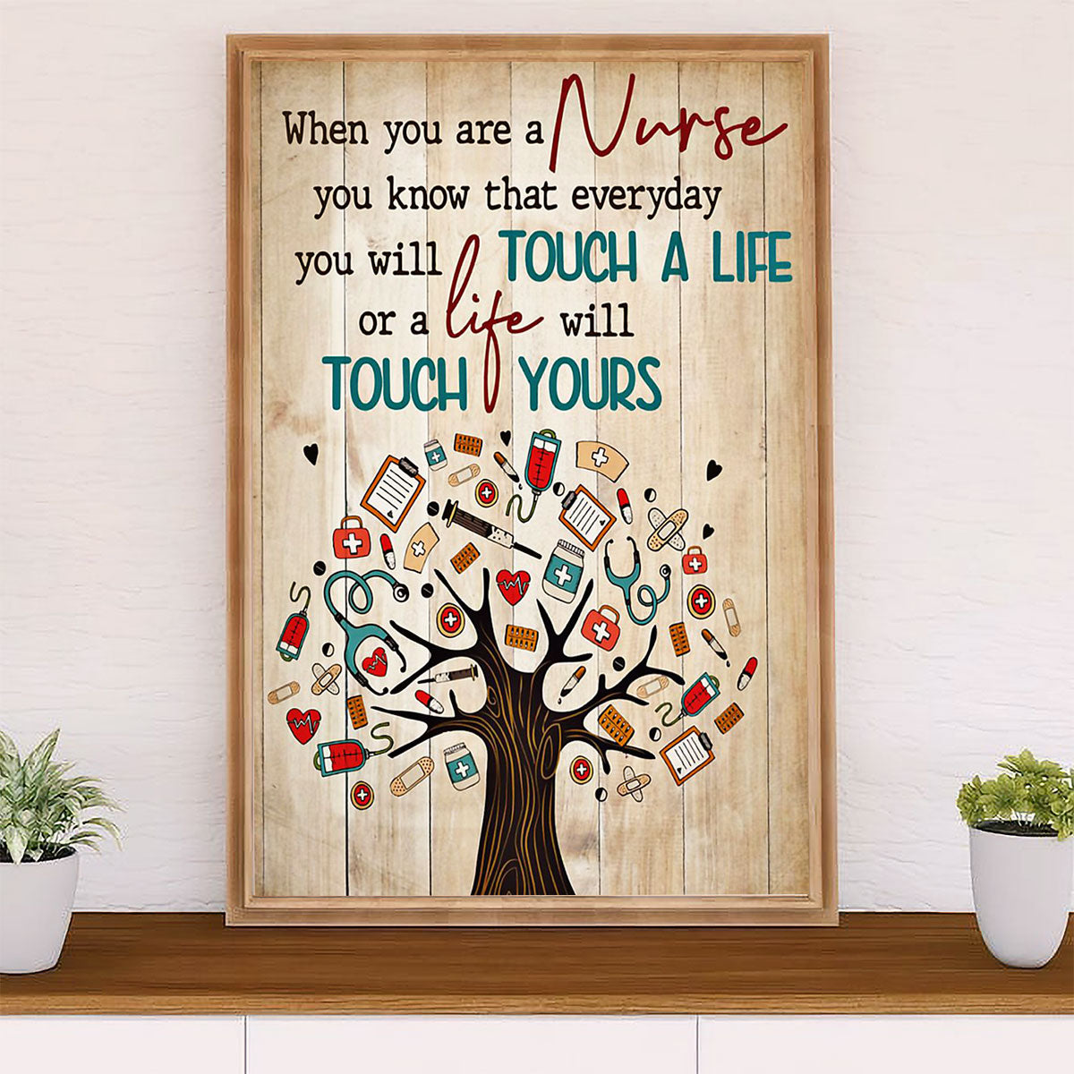 Nurse Poster | Inspirational Quotes | Wall Art Gift for Woman Nurse, Female Nursing