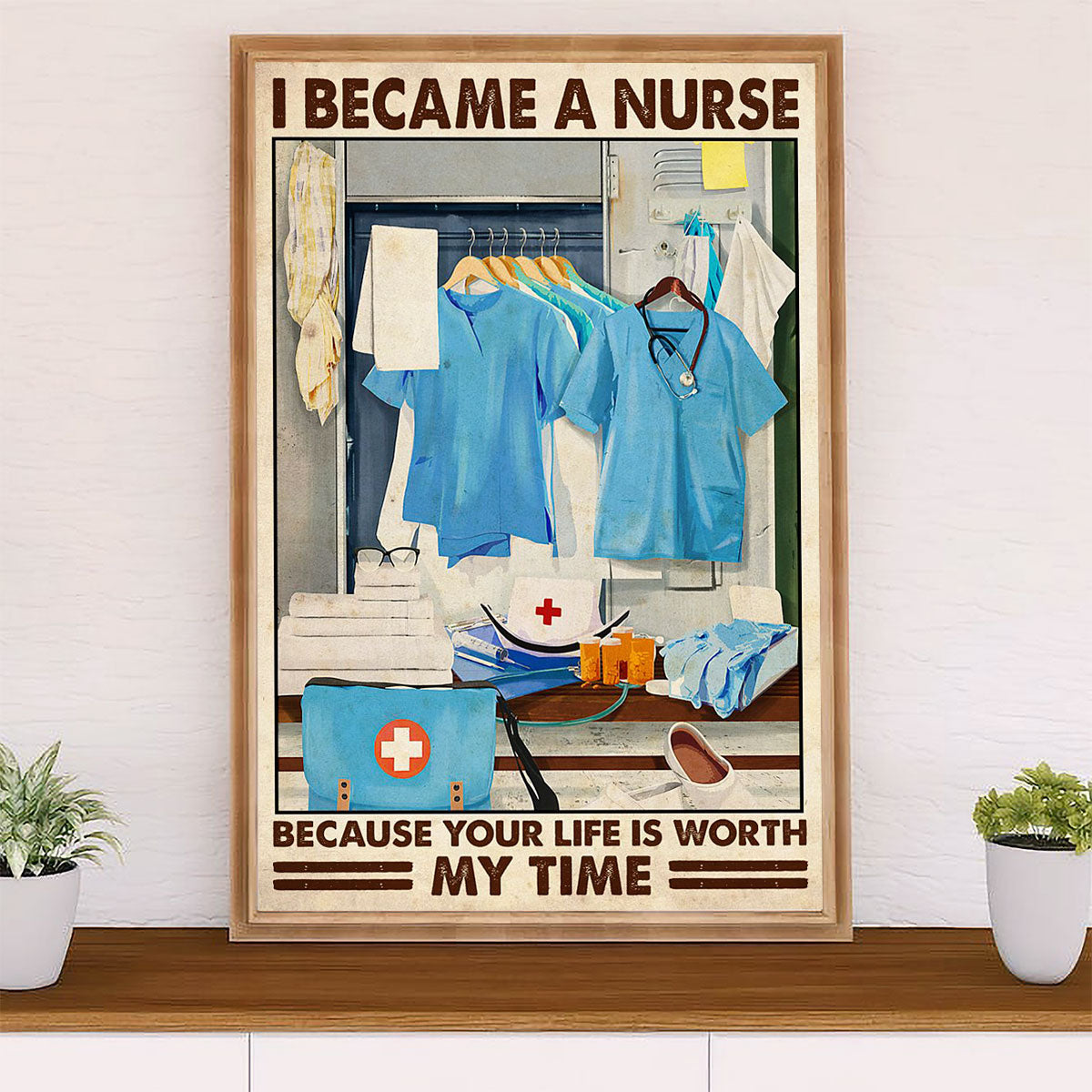 Nurse Poster | I Became A Nurse | Wall Art Gift for Woman Nurse, Female Nursing
