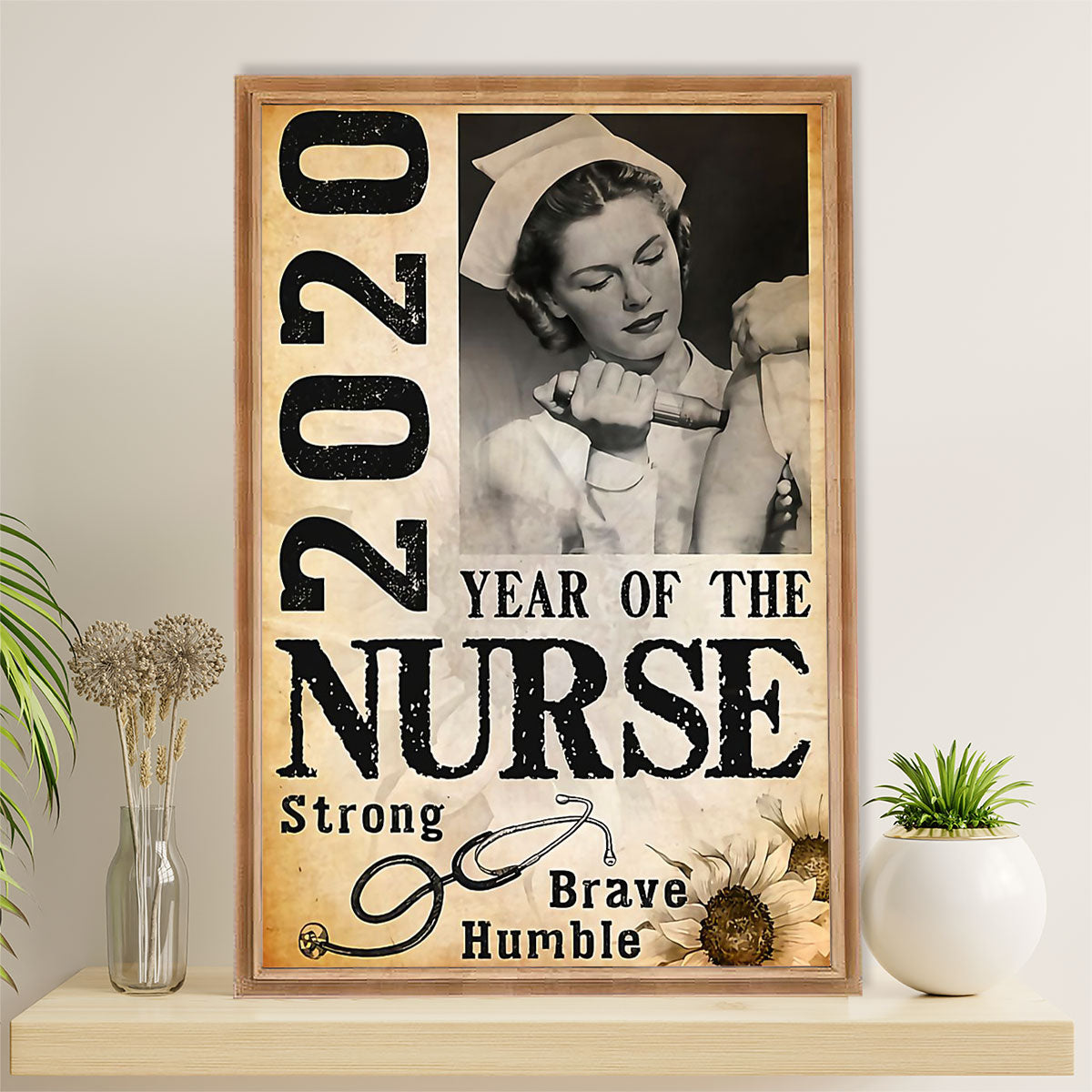 Nurse Canvas Wall Art Prints | 2020 Year Of The Nurse | Gift for Woman Nurse, Female Nursing