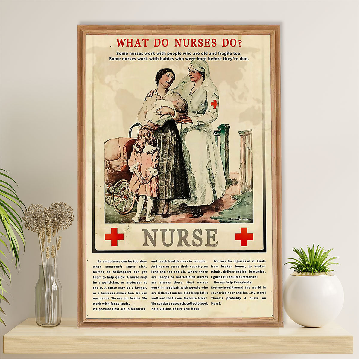 Nurse Canvas Wall Art Prints | What Do Nurses Do | Gift for Woman Nurse, Female Nursing