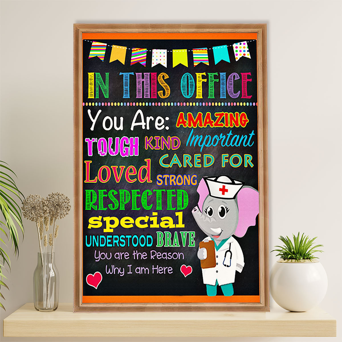 Nurse Poster | In This Office | Wall Art Gift for Woman Nurse, Female Nursing