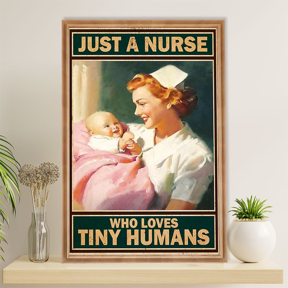 Nurse Canvas Wall Art Prints | Pediatric Nurse | Gift for Woman Nurse, Female Nursing