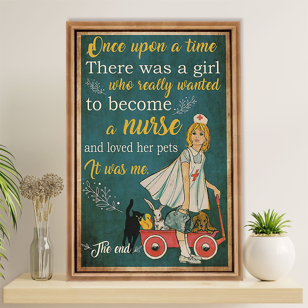 Nurse Poster | Girl Becomes A Nurse | Wall Art Gift for Woman Nurse, Female Nursing